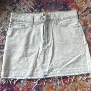 Stylish White Denim Skirt